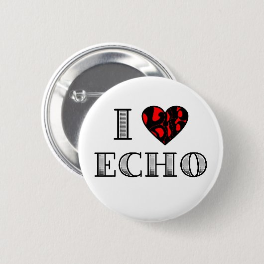 I LubDub Echo-Rot Button (Vorne & Hinten)