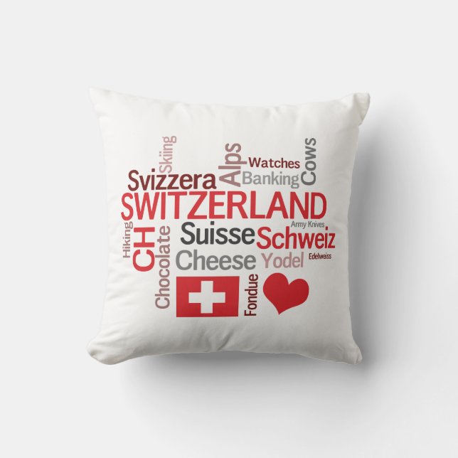 I lustige Schweizer Klischeen der Liebe-Schweiz Kissen (Vorderseite)