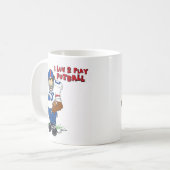 I Luv 2 Spiel Futball Bär Kaffeetasse (Vorderseite Links)