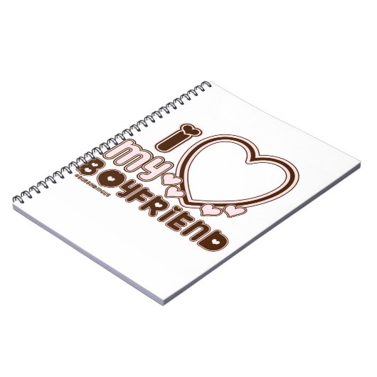 i luv braun bf notizblock (Linke Seite)