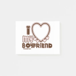 i luv braun bf post-it klebezettel