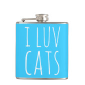 I Luv Cats Flachmann (Vorderseite)