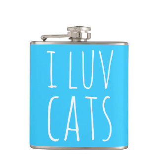 I Luv Cats Flachmann