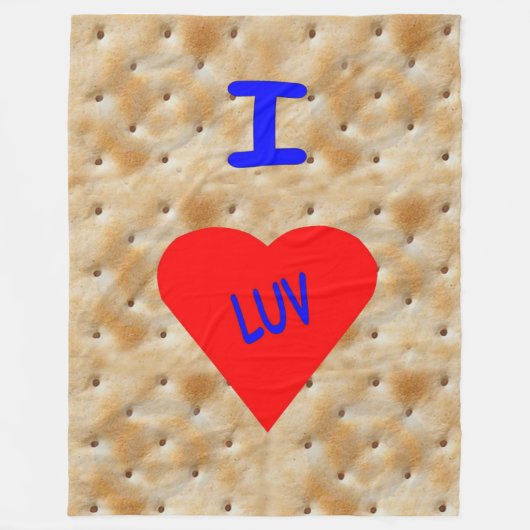 I LUV CRACKERS FLEECEDECKE (Vorderseite)