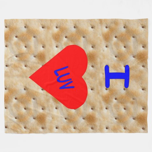 I LUV CRACKERS FLEECEDECKE (Vorderseite (Horizontal))
