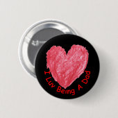 I Luv, der ein Vater-Knopf ist Button (Vorne & Hinten)