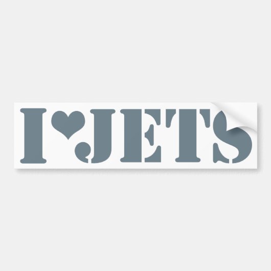 I Luv Jets Autoaufkleber (Vorne)