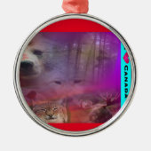 I Luv Kanada Silbernes Ornament (Vorne)