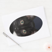 I LUV KATZ OVALER AUFKLEBER (Umschlag)