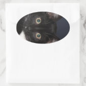 I LUV KATZ OVALER AUFKLEBER (Tasche)