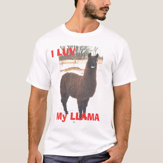 I LUV mein LAMA T-Shirt (Vorderseite)