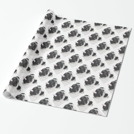 I Luv mein Mops Geschenkpapier (Ungerollt)