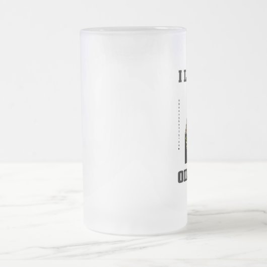 I Luv mein Ölindustrieller, Ölfeld-Abfall, Öl, Mattglas Bierglas (Mittel)