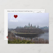 I luv Ottawa Postkarte des Parlaments Hill (Vorne/Hinten)