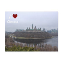 I luv Ottawa Postkarte des Parlaments Hill