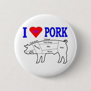 I LUV PORK BUTTON