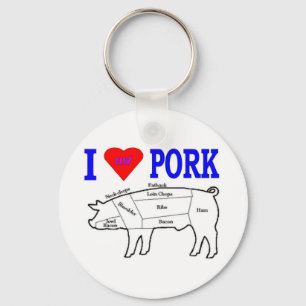 I LUV PORK SCHLÜSSELANHÄNGER