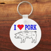 I LUV PORK SCHLÜSSELANHÄNGER (Vorderseite)