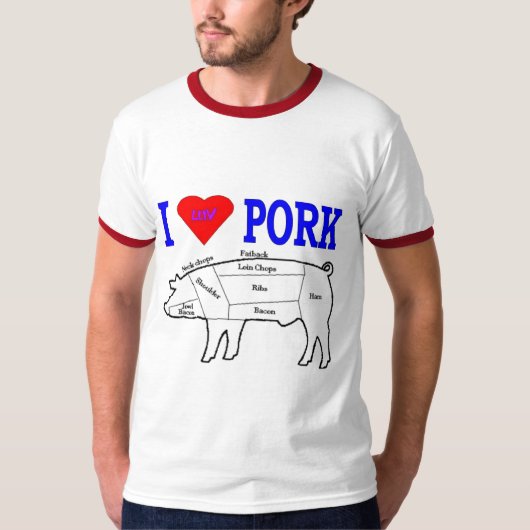 I LUV PORK T-Shirt (Vorderseite)