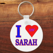 I LUV SARAH SCHLÜSSELANHÄNGER (Vorderseite)