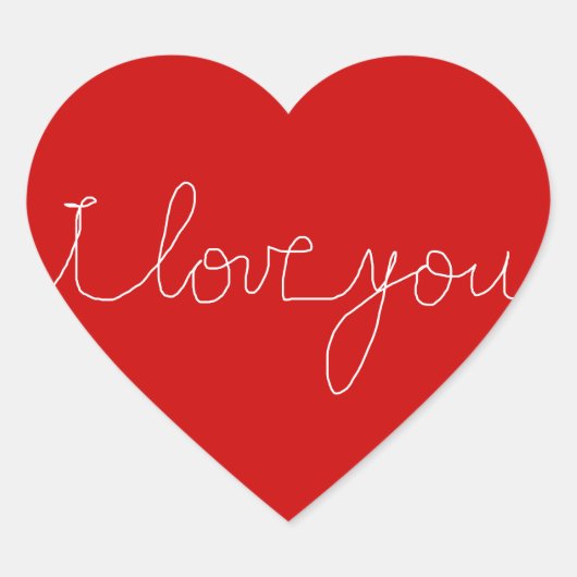 i luv Sie Herz-Aufkleber (Vorderseite)
