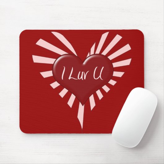 I Luv Sie Valentinsgruß Mousepad (Mit Mouse)
