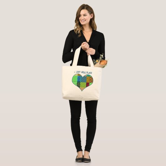 I LUV STEPPENDE TASCHE - DIE SAMMLUNG QUILTER (Vorderseite (Model))