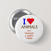I LUV TIERE BUTTON (Vorne & Hinten)