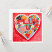 I Luv U Karte (Vorderseite/Rückseite Beispiel)
