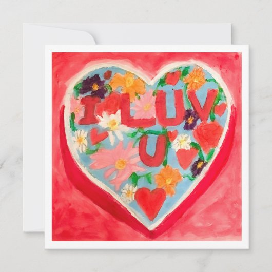 I Luv U Karte (Vorderseite)