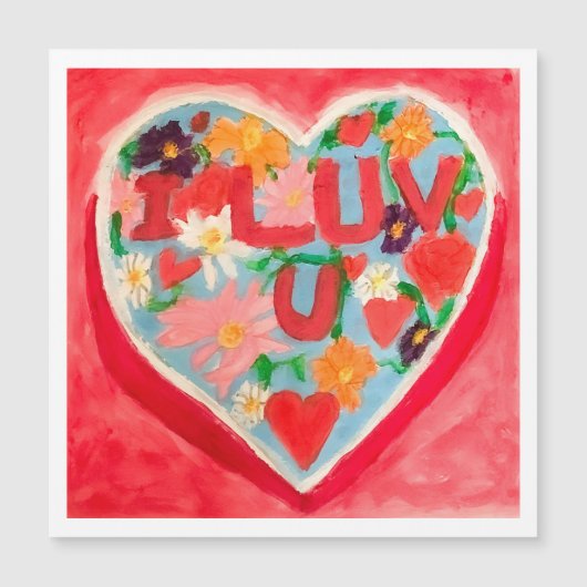 I Luv U Magnetkarte (Vorderseite)