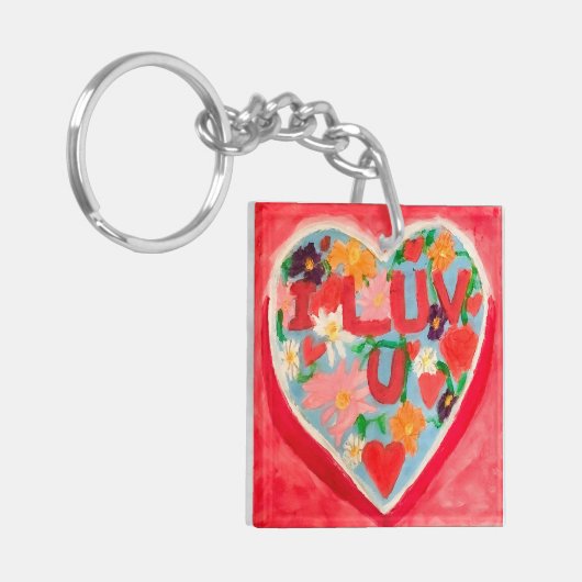 I Luv U Schlüsselanhänger (Vorderseite links)