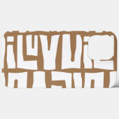 I LUV U Tribal Muster Case-Mate iPhone Case (Rückseite (Horizontal))