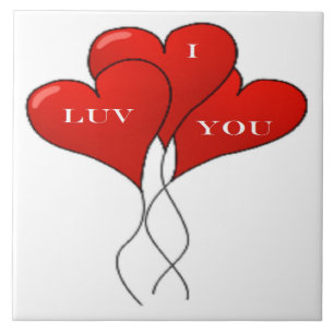 "I LUV YOU" BALLOONS FLIESE