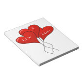 "I LUV YOU" BALLOONS NOTIZBLOCK (angewinkelt)