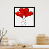 "I LUV YOU" BALLOONS POSTER (Küche)