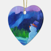 I LUV YOU generisch _Snowman Dreams Keramik Keramik Ornament (Links)