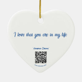 I LUV YOU generisch _Snowman Dreams Keramik Ornament