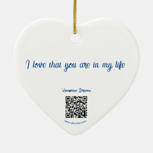 I LUV YOU generisch _Snowman Dreams Keramik Ornament