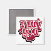 I Luv You magnet (Vorderseite/Rückseite)