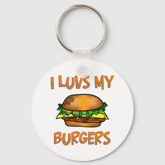 I Luvs Burgers Schlüsselanhänger