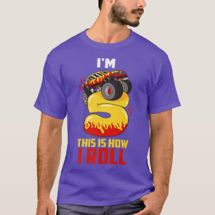 I’m 5 This Is How I Roll Monster Truck 5th Birthda T-Shirt