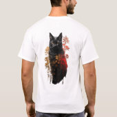 "I m a Cat" Grafischer T - Shirt mit Black Cat T - (Rückseite)