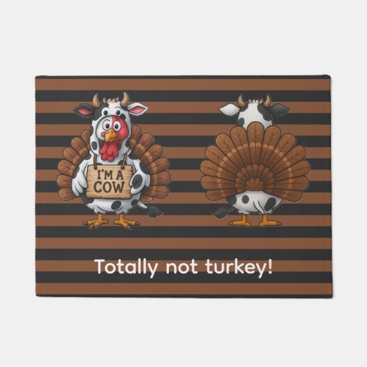 I’m a Cow Turkey | Funny Thanksgiving Disguise Fußmatte (Vorderseite)