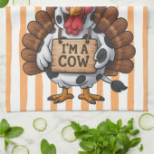 I’m a Cow Turkey | Funny Thanksgiving Disguise Geschirrtuch (Gefaltet)