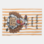 I’m a Cow Turkey | Funny Thanksgiving Disguise Geschirrtuch (Horizontal)