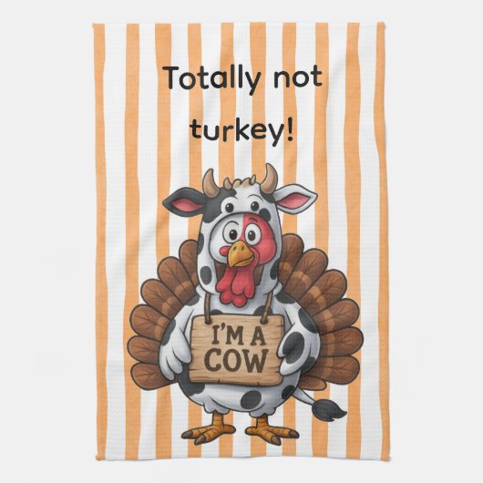 I’m a Cow Turkey | Funny Thanksgiving Disguise Geschirrtuch (Vertikal)