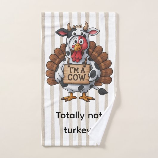 I’m a Cow Turkey | Funny Thanksgiving Disguise Handtuch (Handtuch)