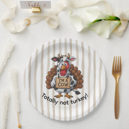 I’m a Cow Turkey | Funny Thanksgiving Disguise Pappteller