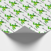 I’m a Fairy Tale Prince Funny Green Frog Cartoon Geschenkpapier (Ecke)